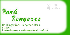 mark kenyeres business card
