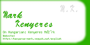 mark kenyeres business card
